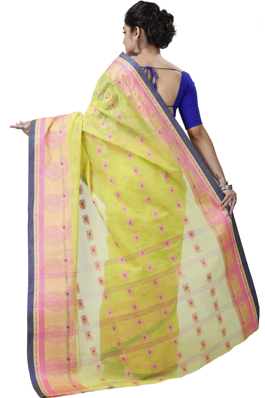 Green Pure Cotton Aloka Tant Saree (909)